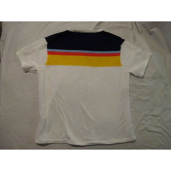 360 Sweater Womens Short Sleeve T Shirt Color‎ Striped Cotton Shirt Simple Sz S - Picture 5 of 5